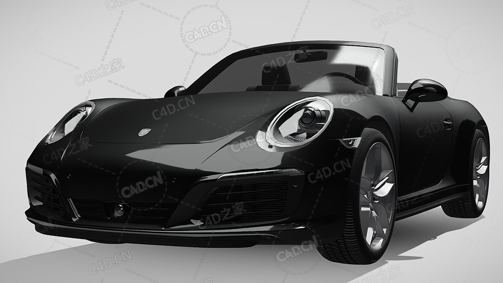 保时捷911-carrera-4s敞篷车豪华汽车跑车超跑2016款C4D汽车模型下载