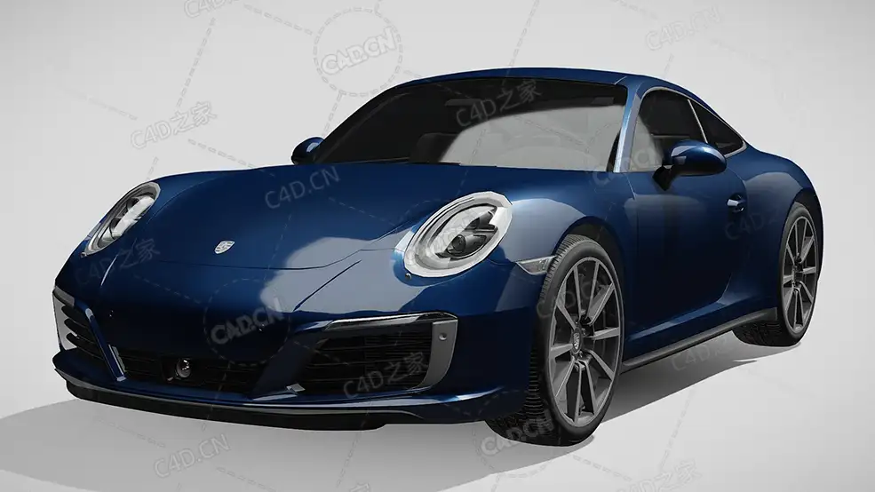 保时捷911-carrera-4s-coupe-991豪华汽车跑车超跑2016款C4D汽车模型下载