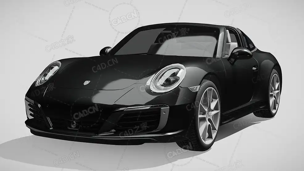 保时捷911-targa-4-991豪华汽车跑车超跑2016款C4D汽车模型下载