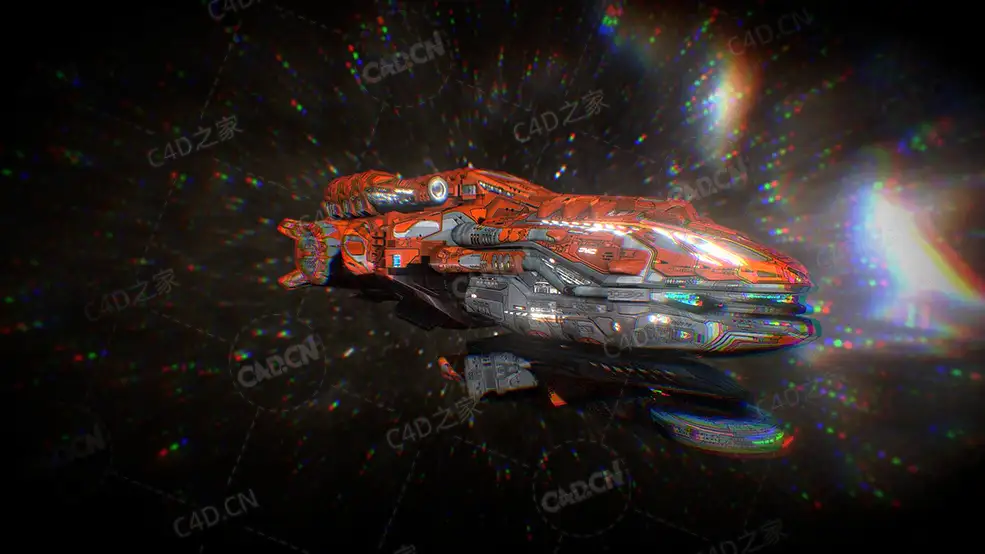 C4D科幻战舰太空船飞行器飞船模型AF1 - C4D之家 - 02.jpg