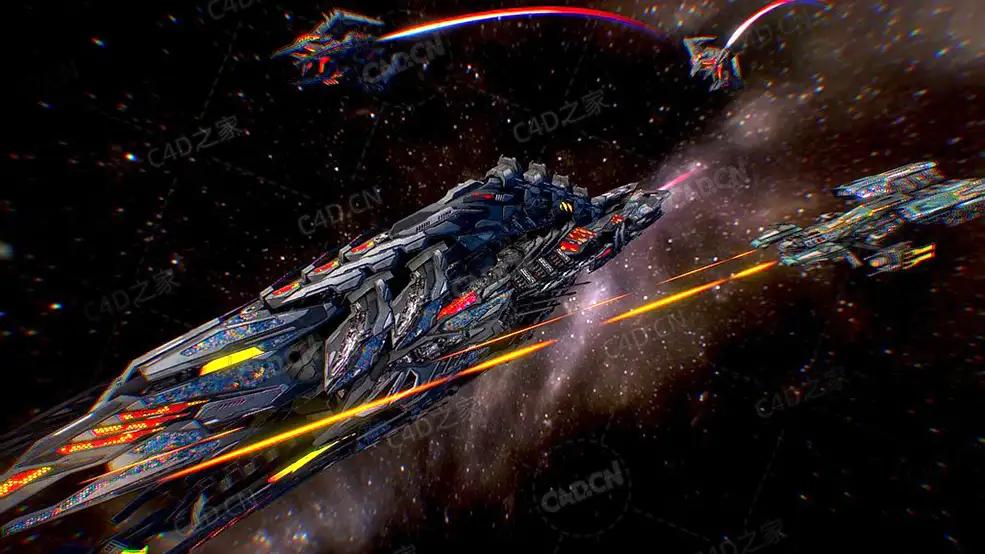 C4D异型战争战舰太空船科幻飞行器飞船模型Alien Wars - C4D之家 - 03.jpg