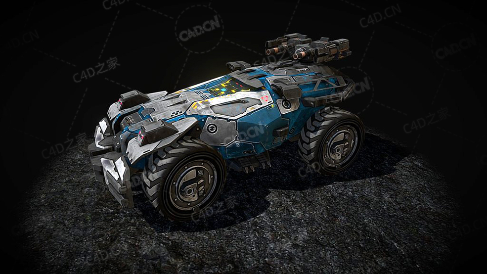 C4D科幻战车太空车模型Sci Fi APC MX4 - C4D之家 - 43.jpg