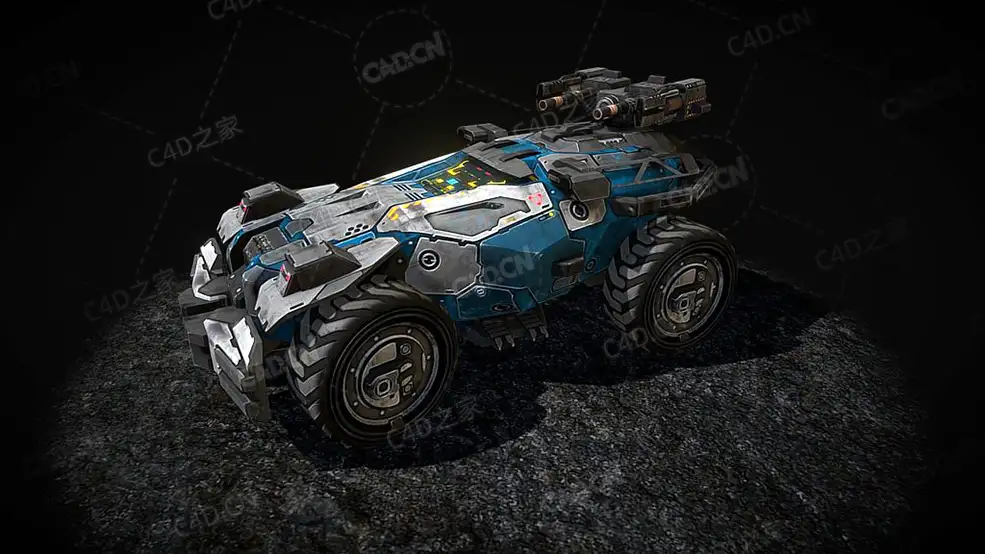 C4D科幻战车太空车模型Sci Fi APC MX4 - C4D之家 - 43.jpg