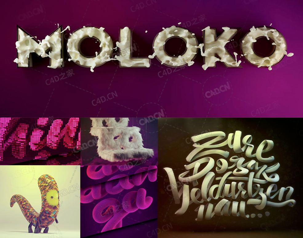 C4D创意文字动画制作案例教程3D Lettering: Modelling and Texturising with Cinem...
