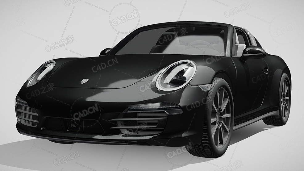 保时捷911-targa-4s豪华汽车跑车超跑2014款C4D汽车模型下载 - C4D之家 - 704.jpg