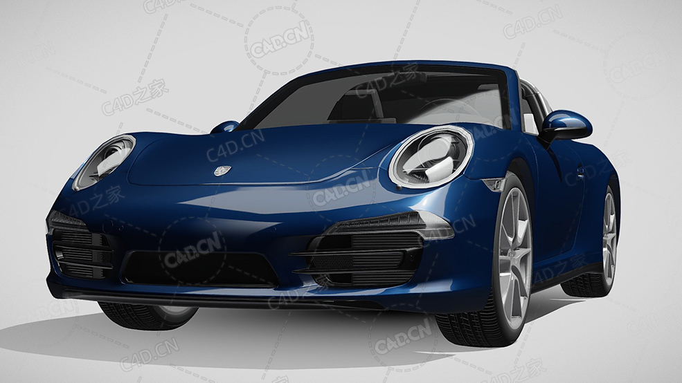保时捷911-targa-4豪华汽车跑车超跑2014款C4D汽车模型下载 - C4D之家 - 702.jpg