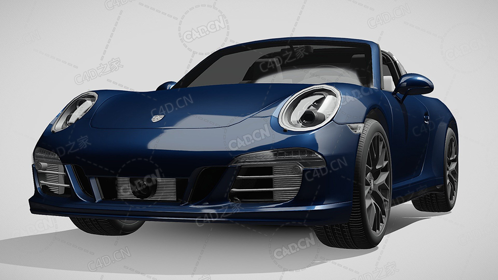 保时捷911-targa-4-gts豪华汽车跑车超跑2015款C4D汽车模型下载 - C4D之家 - 703.jpg