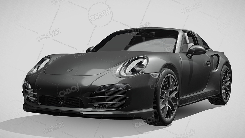保时捷911-turbo-s-targa-991豪华汽车跑车超跑2016款C4D汽车模型下载 - C4D之家 - 707.jpg