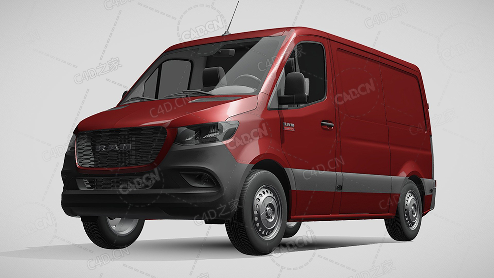 道奇RAM封闭车厢面包车货车sprinter-panel-van-2019款C4D汽车模型下载 - C4D之家 - 723.jpg