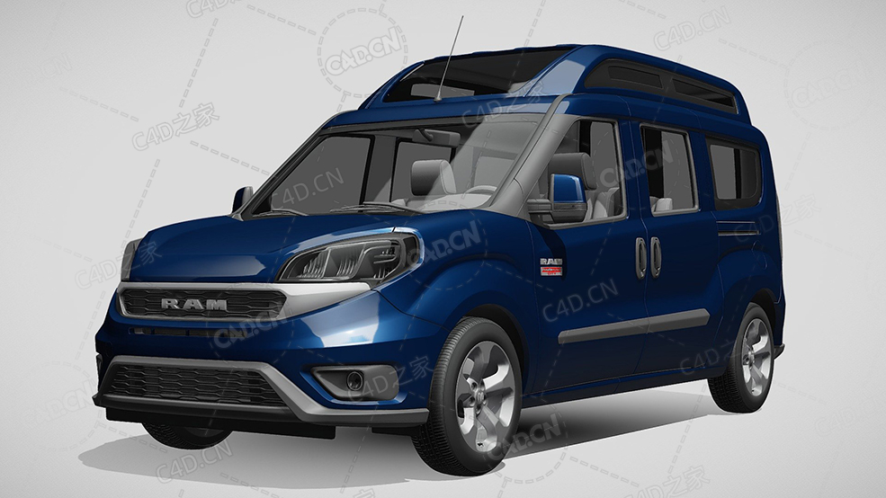 道奇RAM封闭车厢面包车货车promaster-城市旅行车slt-h2-2019款C4D汽车模型下载 - C4D之家 - 722.jpg
