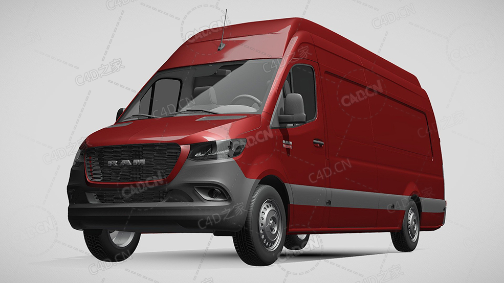 道奇RAM封闭车厢面包车货车sprinter-panel-van-2019款C4D汽车模型下载 - C4D之家 - 727.jpg