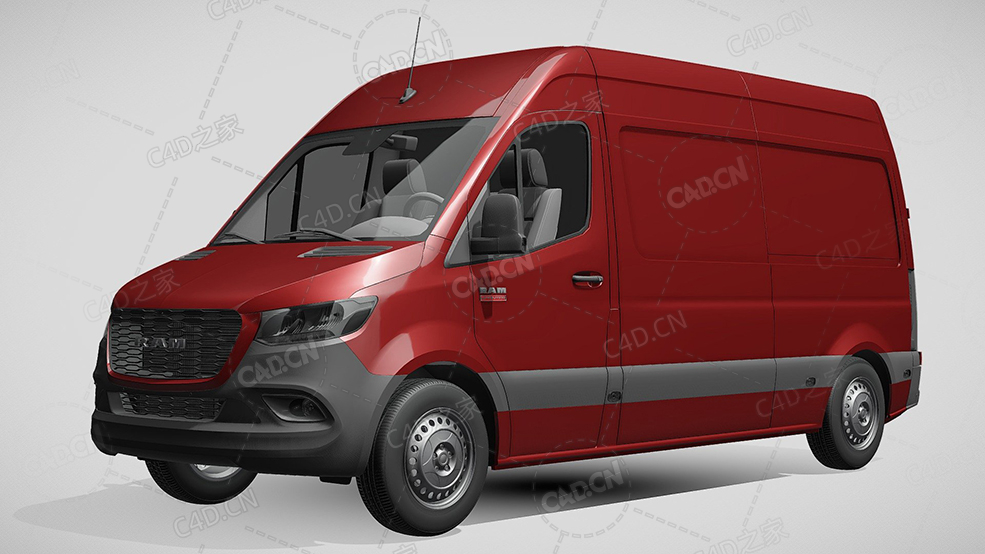 道奇RAM封闭车厢面包车货车sprinter-panel-van-2019款C4D汽车模型下载 - C4D之家 - 725.jpg