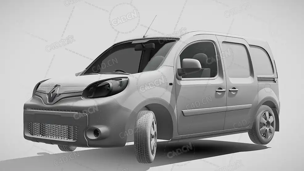 雷诺kangoo-ze电动英国规格封闭车厢面包车货车C4D汽车模型下载 - C4D之家 - 770.jpg