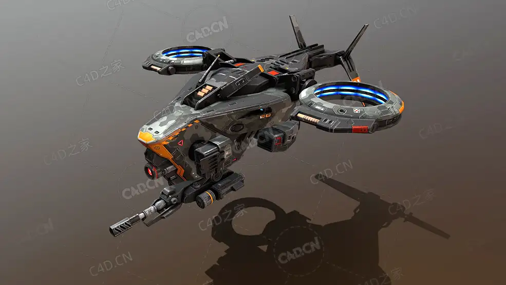 C4D科幻无人机飞行器模型Sci Fi Drone D30 - C4D之家 - 59.jpg