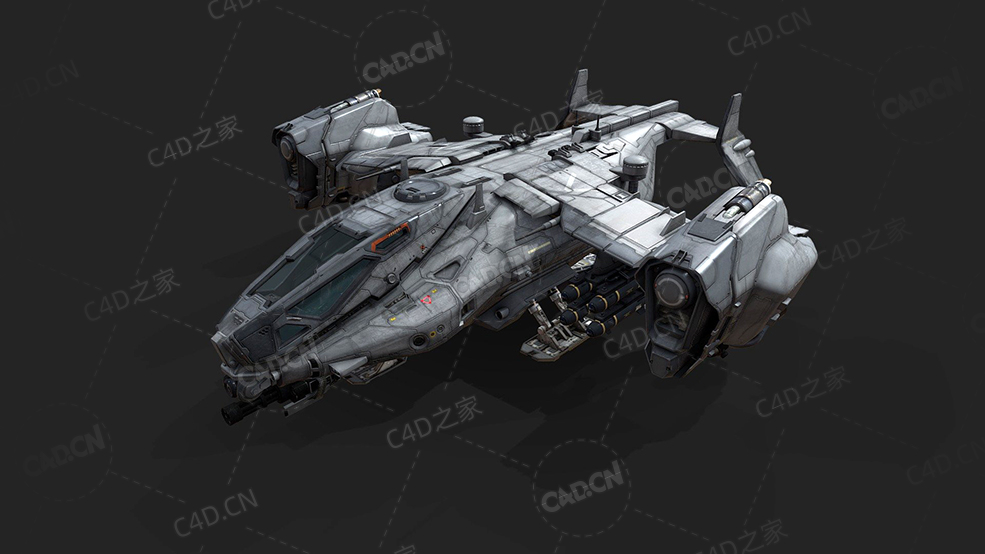 C4D科幻重型运输机航母科幻飞船太空舰飞船科幻飞行器太空船外星战舰模型Sci Fi Heavy - C4D之家 - 73.jpg