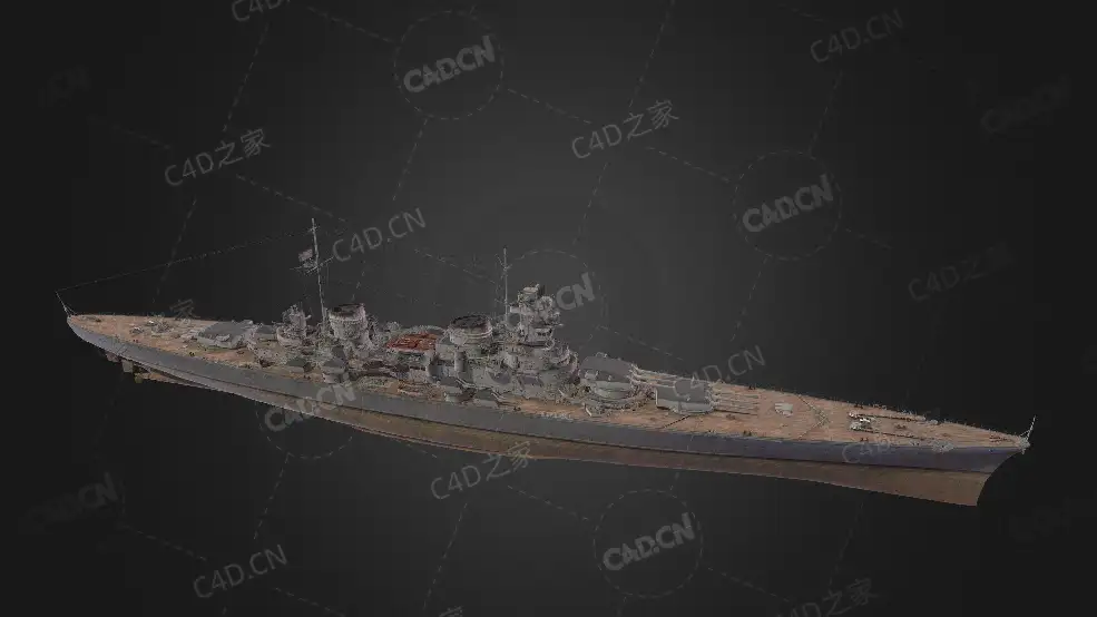 德国海军埃吉尔巡洋舰C4D模型下载Agir 3d model - C4D之家 - 05.jpg