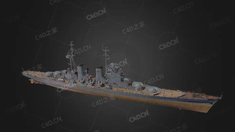俄国海军涅夫斯基号战舰C4D模型下载Al Nevskij 3d model - C4D之家 - 09.jpg