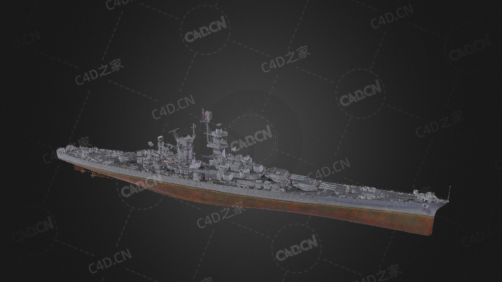 美国海军阿拉斯加级巡洋舰三维模型下载Alaska 3d model - C4D之家 - 12.jpg