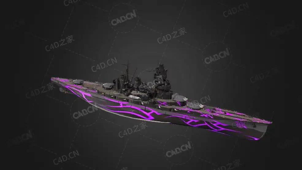 日本海军金刚号战列舰C4D模型下载ARP Kongo 3d model - C4D之家 - 29.jpg