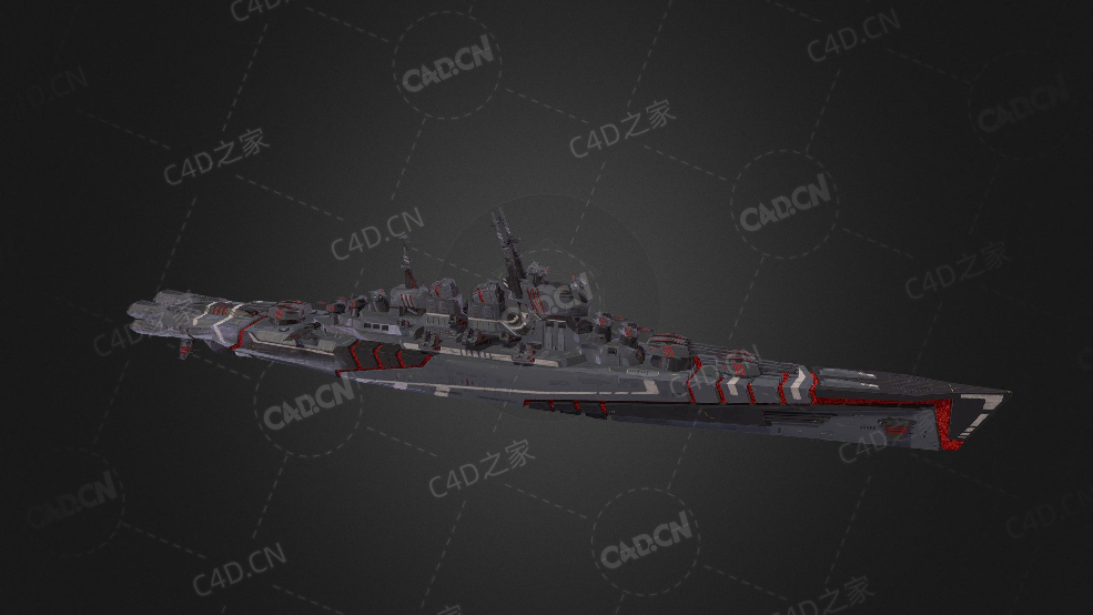 俄国波罗的海舰队阿芙乐尔号巡洋舰C4D模型下载Aurora (event) 3d model - C4D之家 - 38.jpg