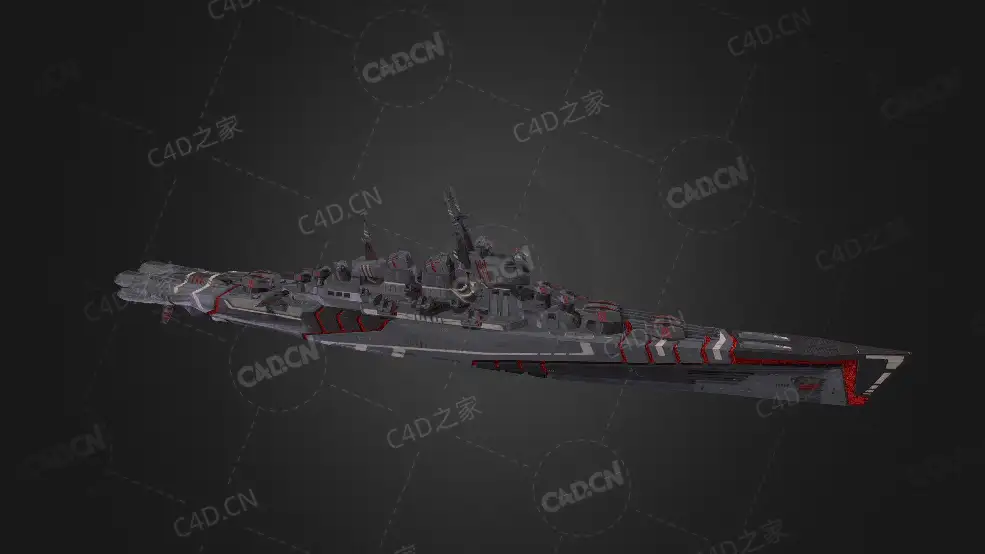 俄国波罗的海舰队阿芙乐尔号巡洋舰C4D模型下载Aurora (event) 3d model - C4D之家 - 38.jpg