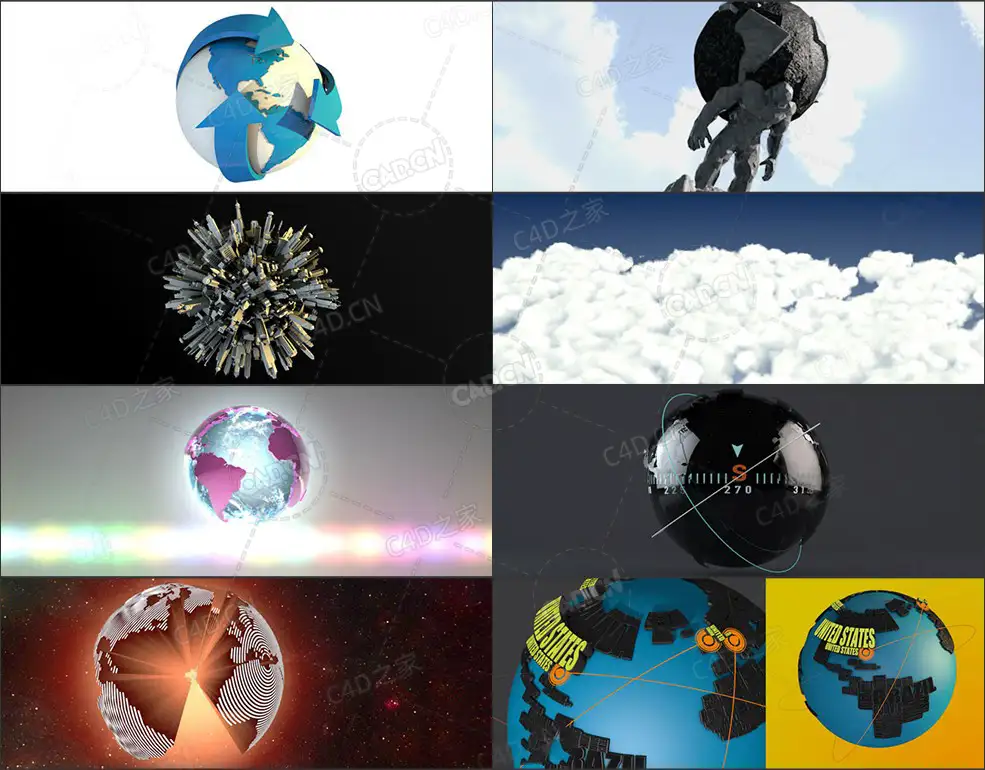 50个C4D地球预设模型包 The Pixel Lab – Earth and Globe Pack - C4D之家 - 6f7b32ed0497a87f.jpg