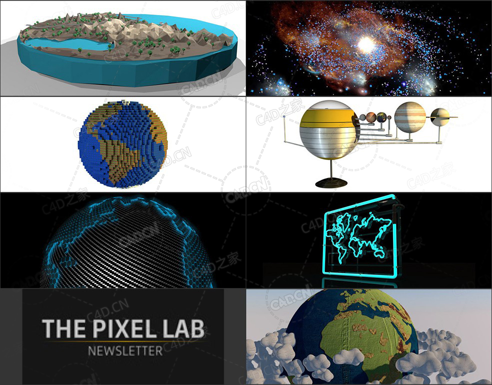 50个C4D地球预设模型包 The Pixel Lab – Earth and Globe Pack - C4D之家 - a83f91524e2dd0ea.jpg