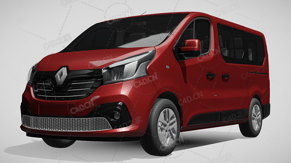 雷诺小巴大型MPV商务车2021款C4D汽车模型下载
