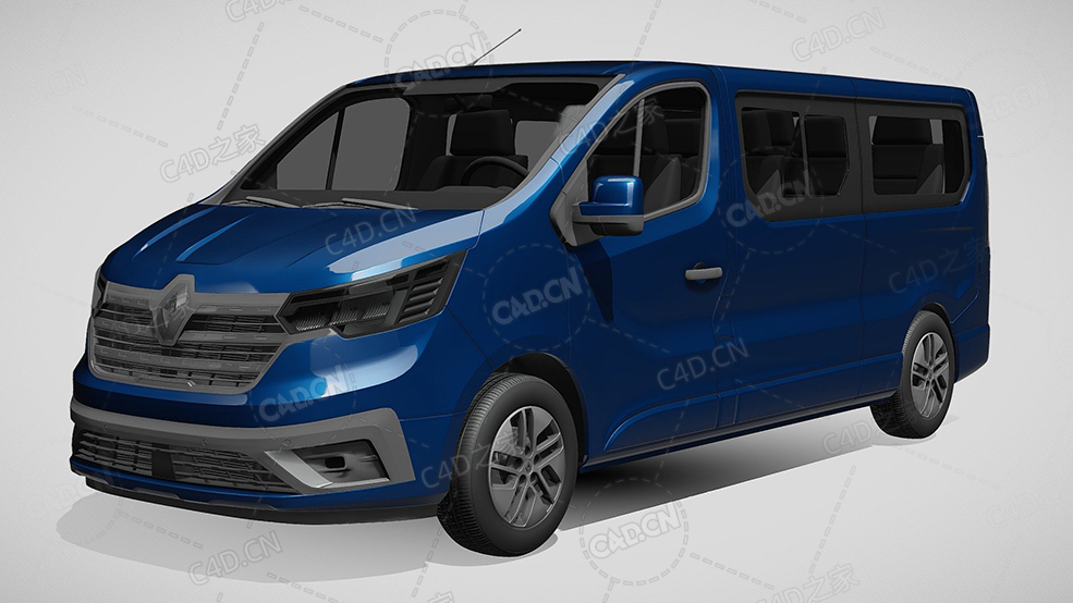 雷诺大型MPV商务车2021款C4D汽车模型下载