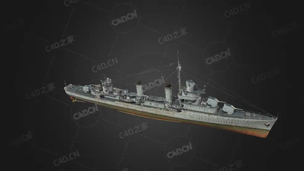 美国海军本森号驱逐舰C4D模型下载Benson 3d model - C4D之家 - 47.jpg