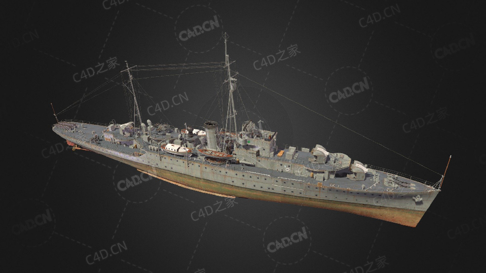 英国皇家海军黑天鹅级护卫舰C4D模型下载Black Swan 3d model - C4D之家 - 49.jpg