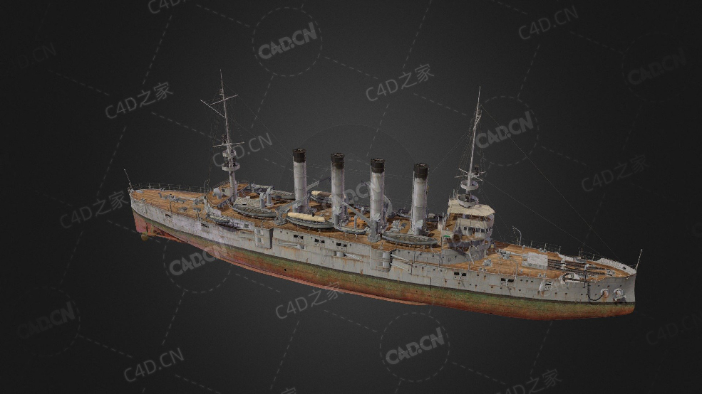 美国海军查尔斯顿号驱逐舰C4D模型下载Charleston 3d model - C4D之家 - 68.jpg