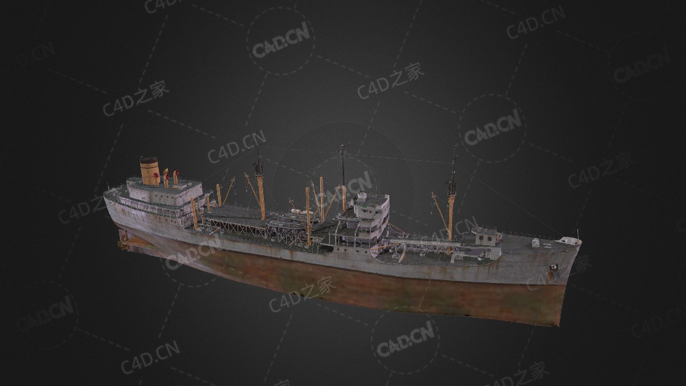 美国舰队西马隆级快速舰队燃油补给舰C4D模型下载Cimarron Civil 3d model - C4D之家 - 73.jpg