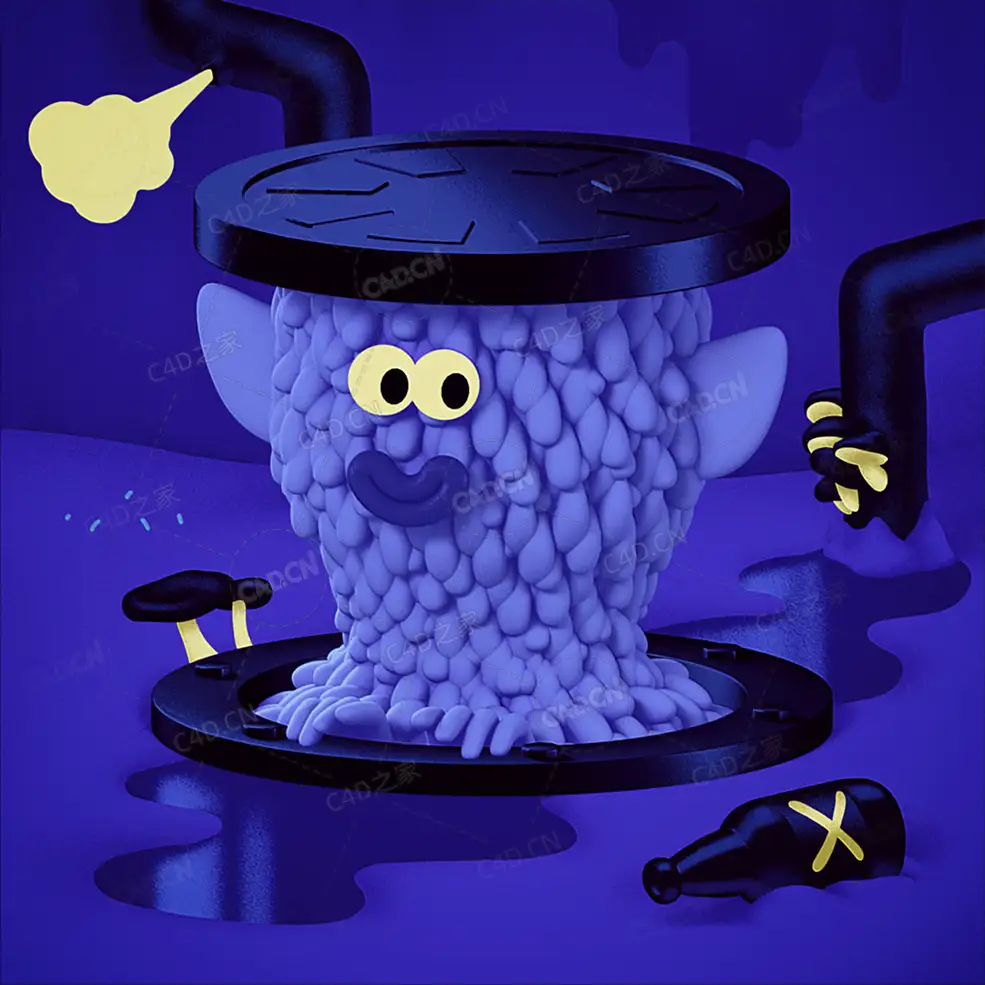 C4D三维卡通有趣角色设计制作教程(英文字幕) Domestika – Playful Animated Character Design with Cinema 4D