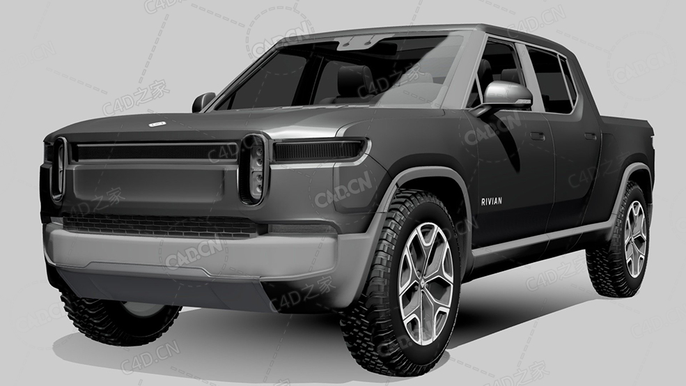 美国Rivian-r1t探索电动探险车2022款C4D汽车模型下载 - C4D之家 - 816.jpg