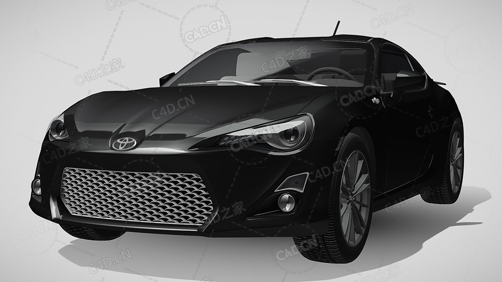 丰田GT86高性能跑车2012款C4D汽车模型下载