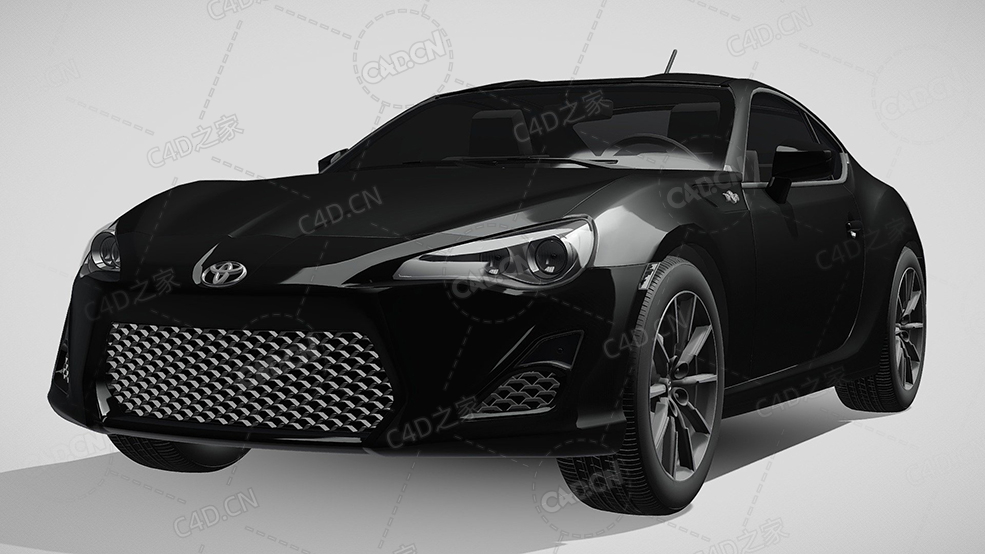 丰田GT86高性能跑车遥控2012款C4D汽车模型下载