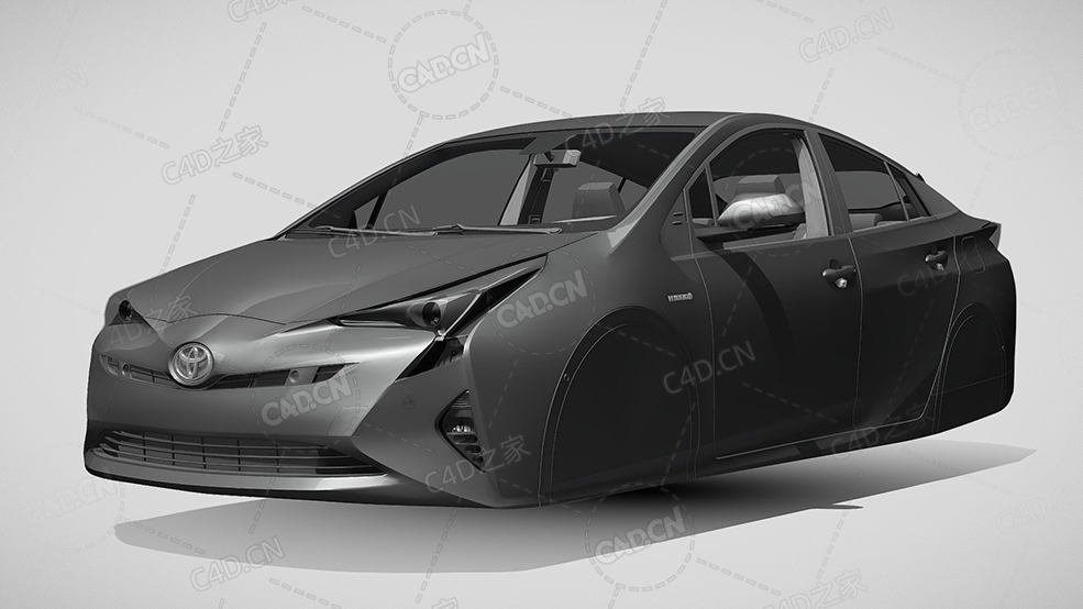 丰田普锐斯飞行家用汽车轿车2017款C4D汽车模型下载 - C4D之家 - 846.jpg