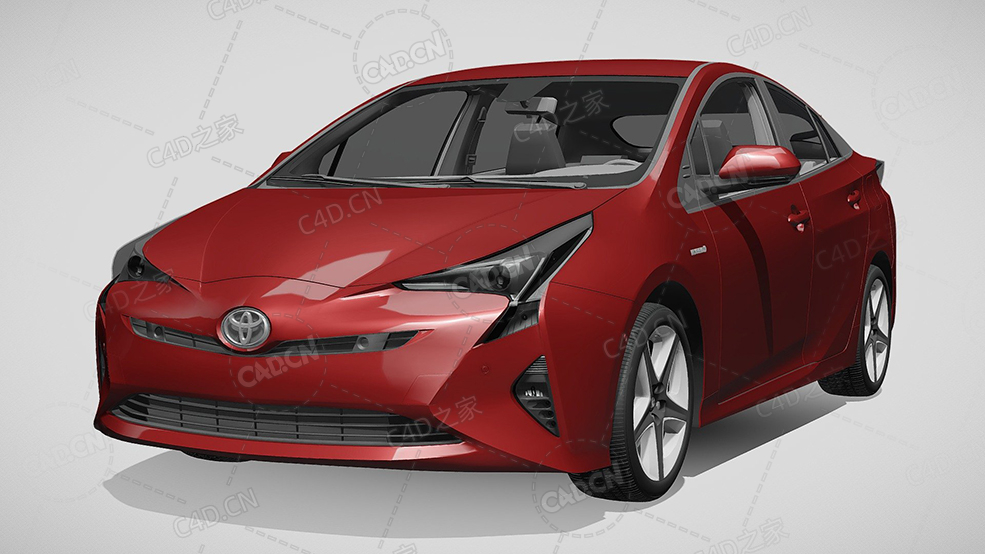 丰田普锐斯家用汽车轿车2016款C4D汽车模型下载 - C4D之家 - 844.jpg