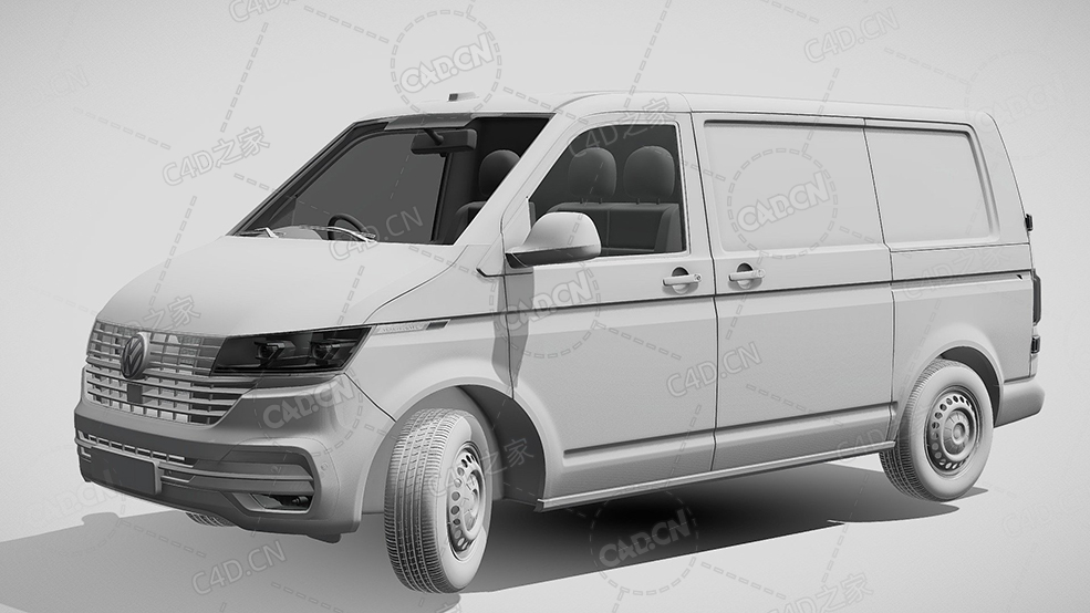 大众transporter封闭车厢货车运输车面包车C4D汽车模型下载 - C4D之家 - 857.jpg