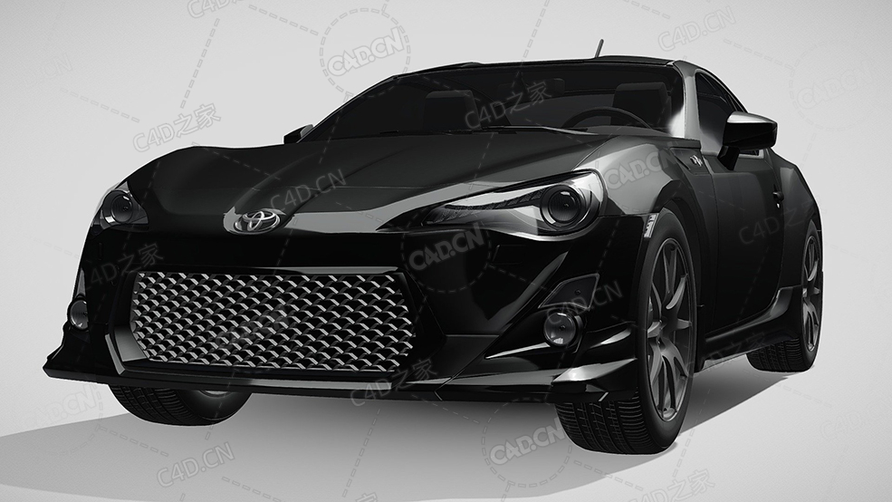丰田GT86高性能跑车2014款C4D汽车模型下载