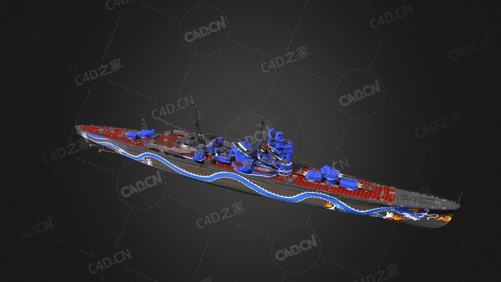 中国海军昆仑山号船坞登陆舰C4D模型下载Eastern Dragon 3d model - C4D之家 - 95.jpg