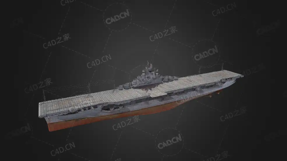 美国海军埃塞克斯号黄蜂级两栖攻击舰C4D模型下载Essex 3d model - C4D之家 - 104.jpg