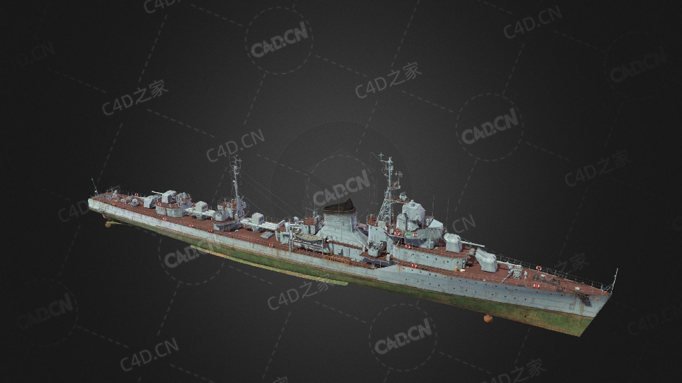 中国海军07型驱逐舰抚顺号驱逐舰056型护卫舰C4D模型下载Fushun 3d model - C4D之家 - 118.jpg