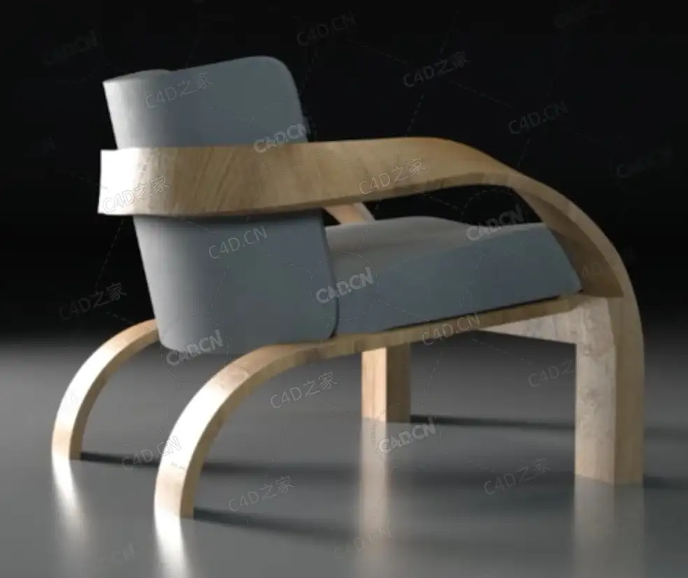 C4D椅子建模渲染视频教程 Udemy – Woodwork And Furniture Design With Cinema 4D