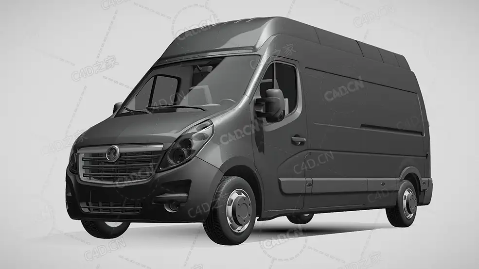 沃克斯豪尔movano封闭车厢面包车货车2016款C4D汽车模型下载