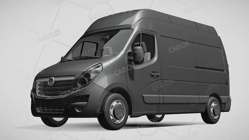沃克斯豪尔movano封闭车厢面包车货车2016款C4D汽车模型下载