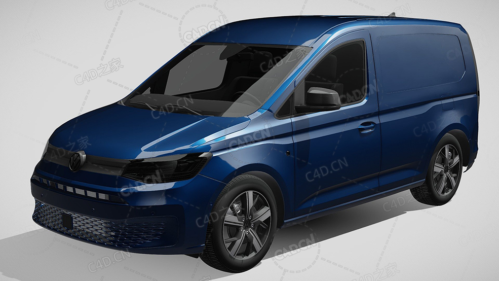 大众caddy-commerce-pro封闭车厢货车运输车面包车2021款C4D汽车模型下载 - C4D之家 - 927.jpg