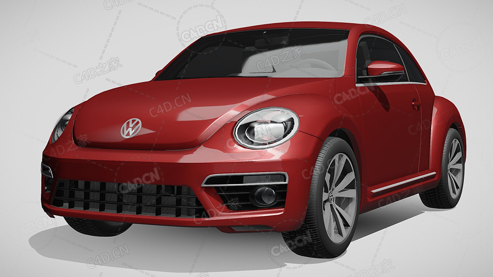 大众甲壳虫粉红色版概念2015款C4D汽车模型下载 - C4D之家 - 977.jpg