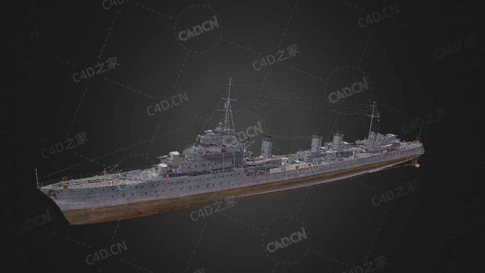 法国海军猎豹级驱逐舰C4D模型下载Guepard 3d model - C4D之家 - 141.jpg
